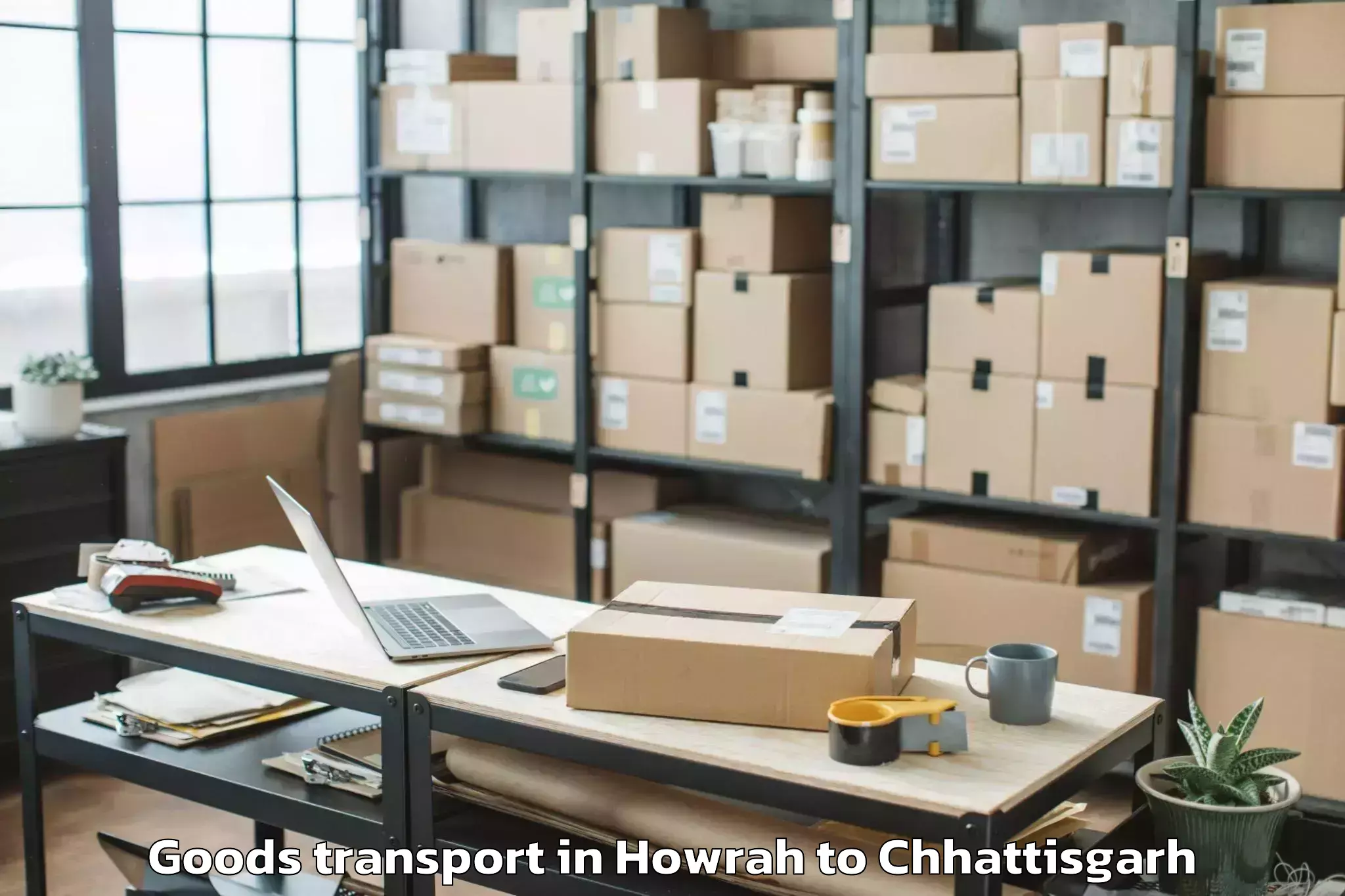 Leading Howrah to Kharora Goods Transport Provider